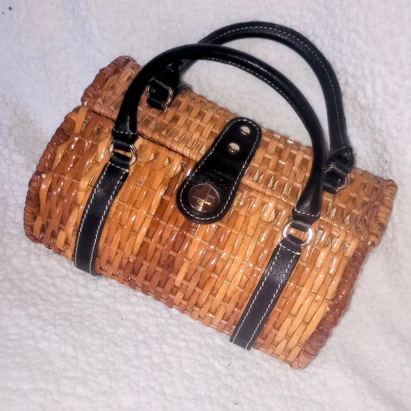 Kate Spade Vintage Barrel Bag; Weave; Delightful; Like New! Rare! - Picture 1 of 5